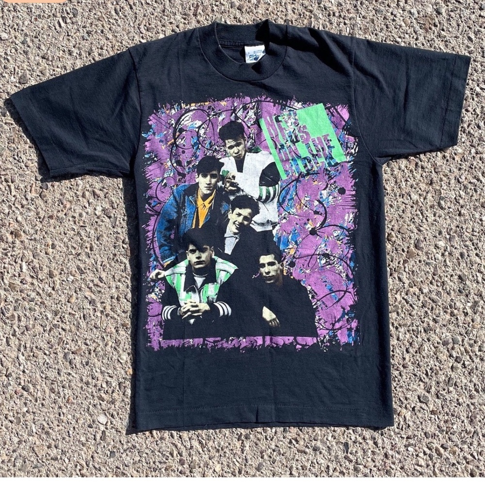 Vtg 1990 NKOTB New Kids on the Block T-Shirt Salem Sportswear S